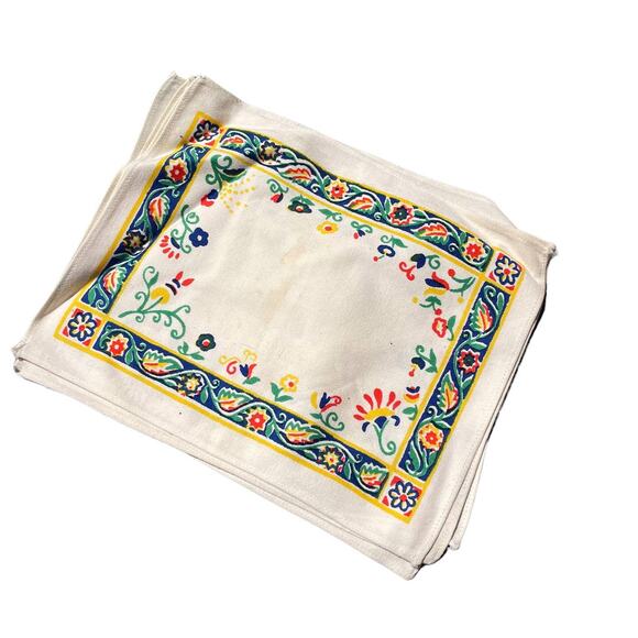 Vintage linen Set small runner 2 large napkins 4 small napkins Dutch - Picture 7 of 9